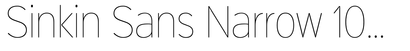 Sinkin Sans Narrow 100 Thin